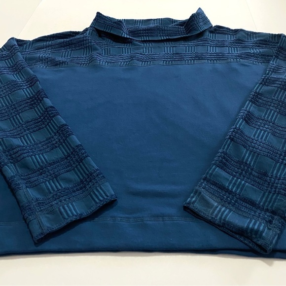 WORTH New York Blue Cowl Neck Long Sleeve Top Size Large - Picture 6 of 11